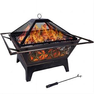 32inch square wood burning fire pits GM10205