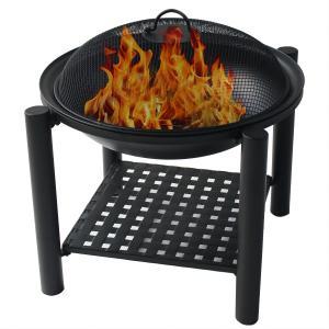20inch steel fire pits with log store GM10311