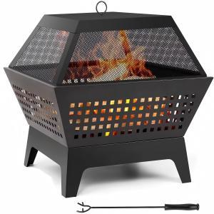 24inch square outdoor steel fire pit GM10214