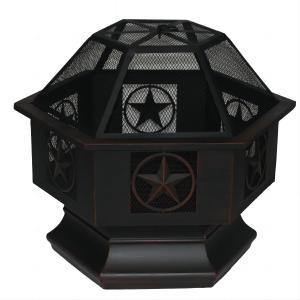 24inch hexagon steel fire pit GM10202-star